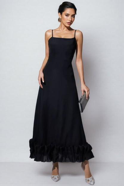 Tavae Black A-line Maxi Dress