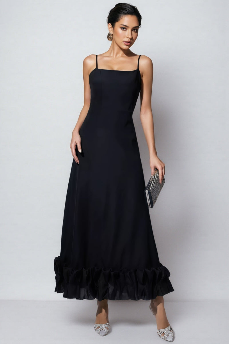 Tavae Black A-line Maxi Dress