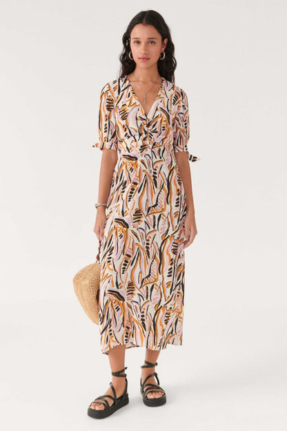 Cut-out Lace Up Midi Dress