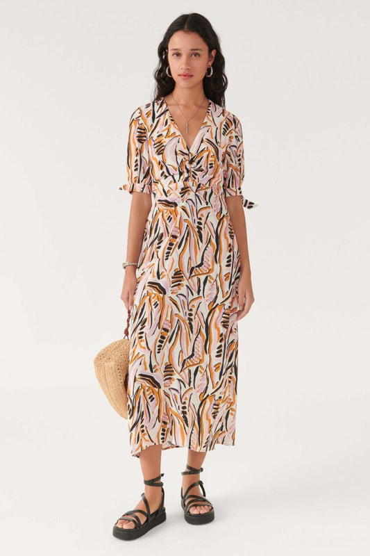 Cut-out Lace Up Midi Dress