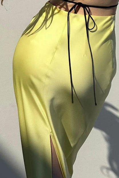 Cut-out Bustier Backless Sleeveless Maxi Dress