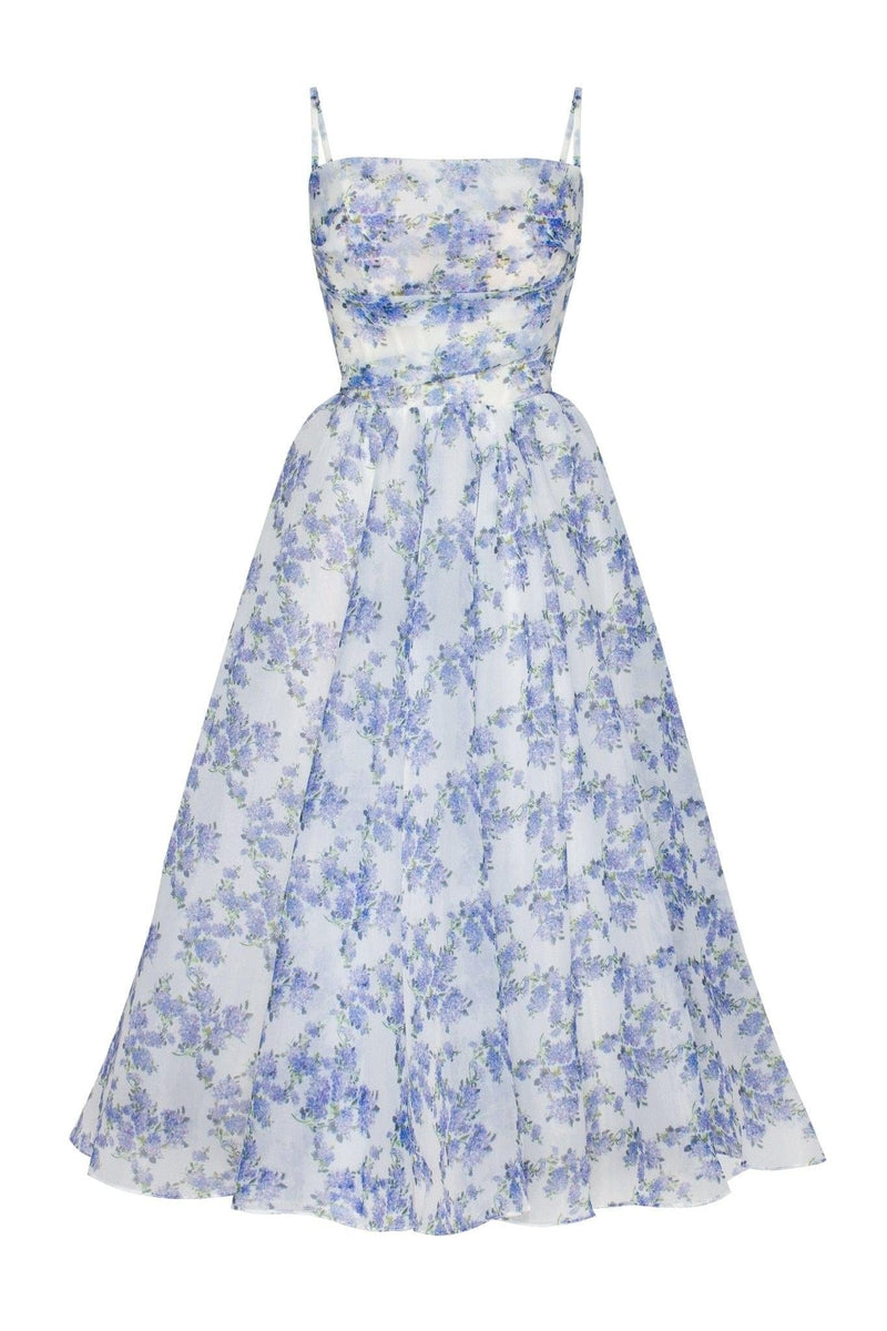 Backless Lace Up Slip Midi Dress