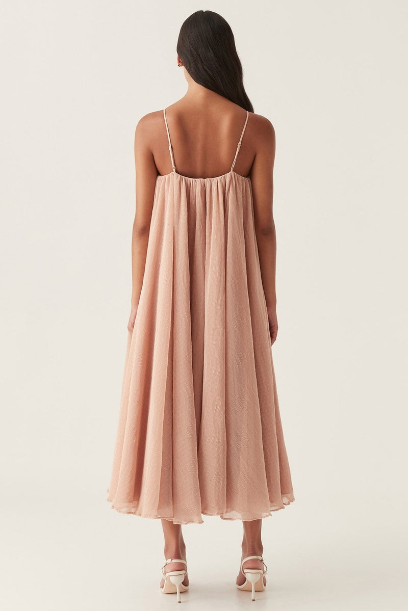 Sweetheart Backless Slip Midi Dress