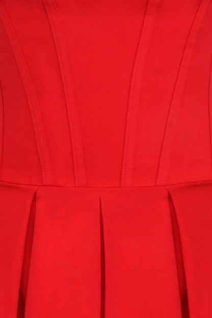 Strapless Sweetheart Neck Midi Dress