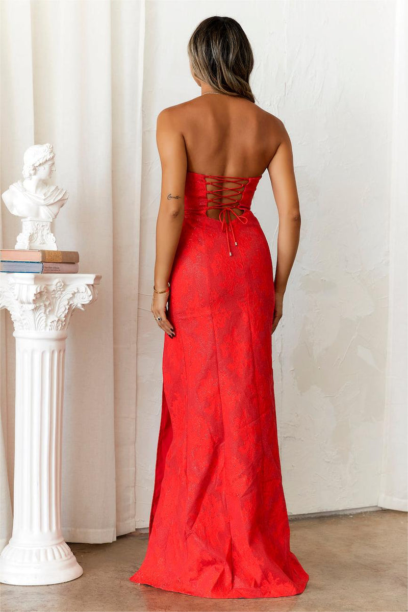 Lace Sweetheart Neck Corset Maxi Dress