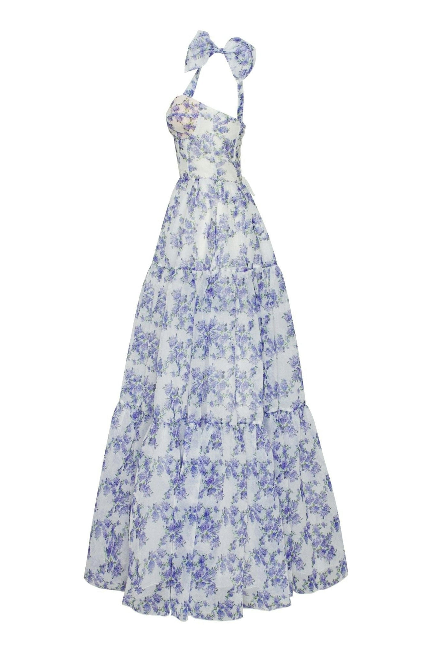 Sweetheart Neck Frill Maxi Dress