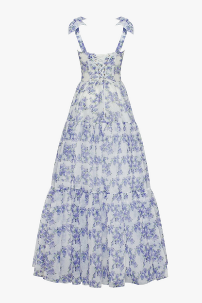 Sweetheart Neck Frill Maxi Dress