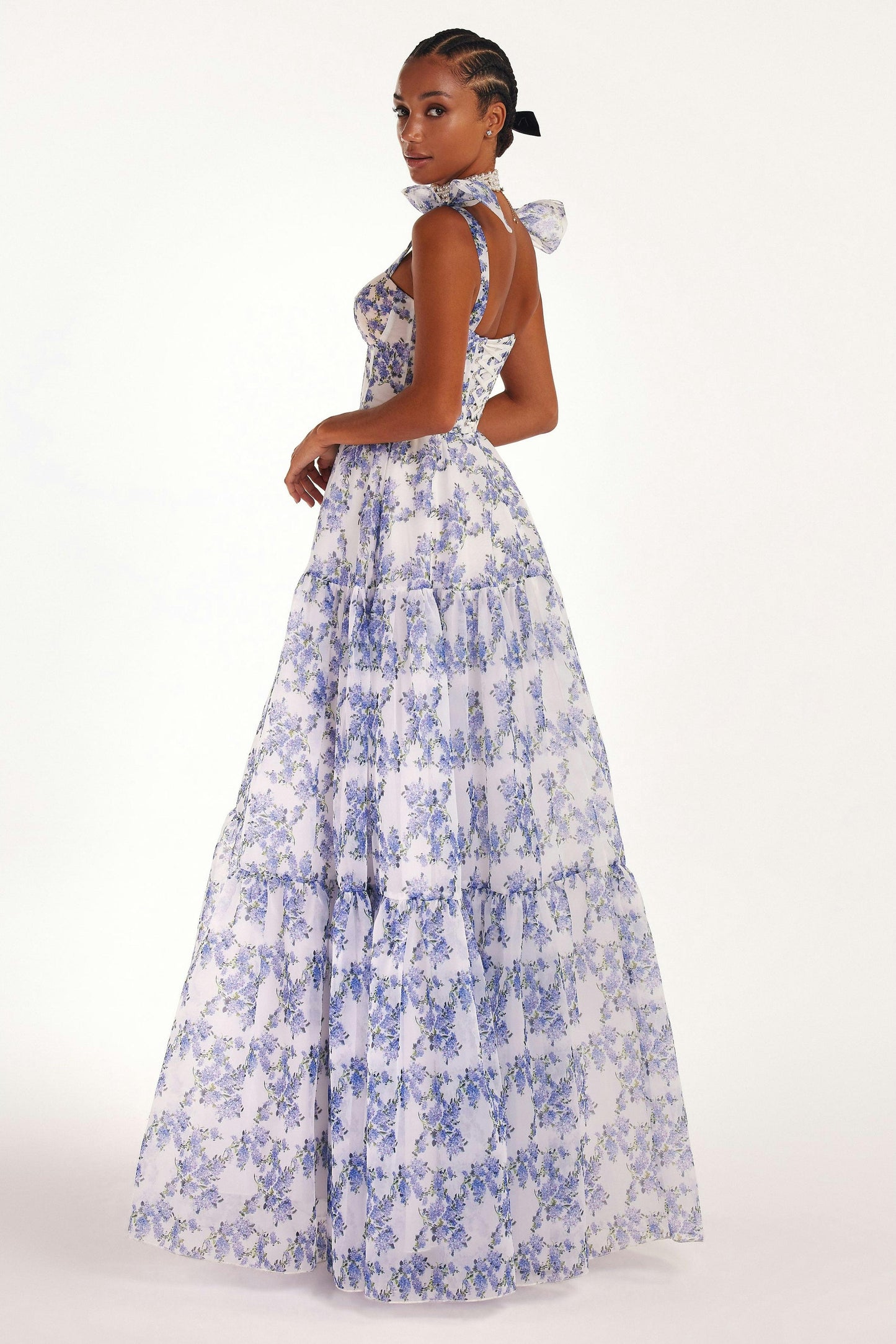 Sweetheart Neck Frill Maxi Dress