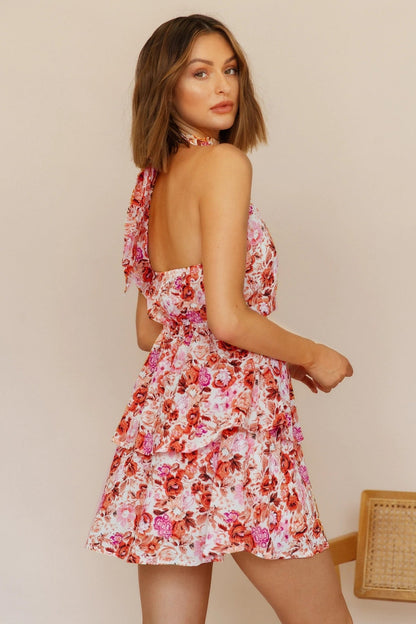 Sleeveless Ruffled Mini Dress