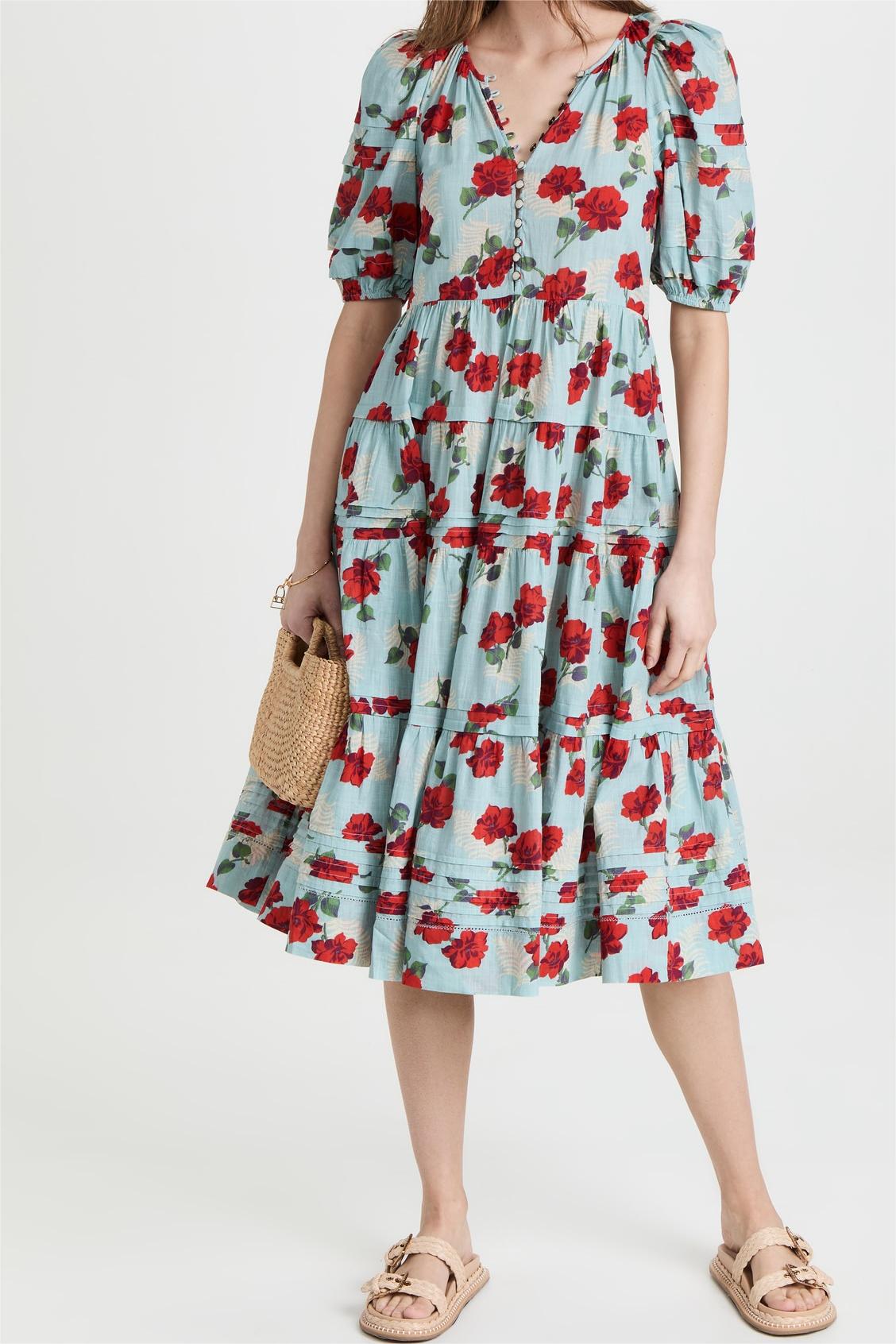 Pleated Bottom Midi Dress