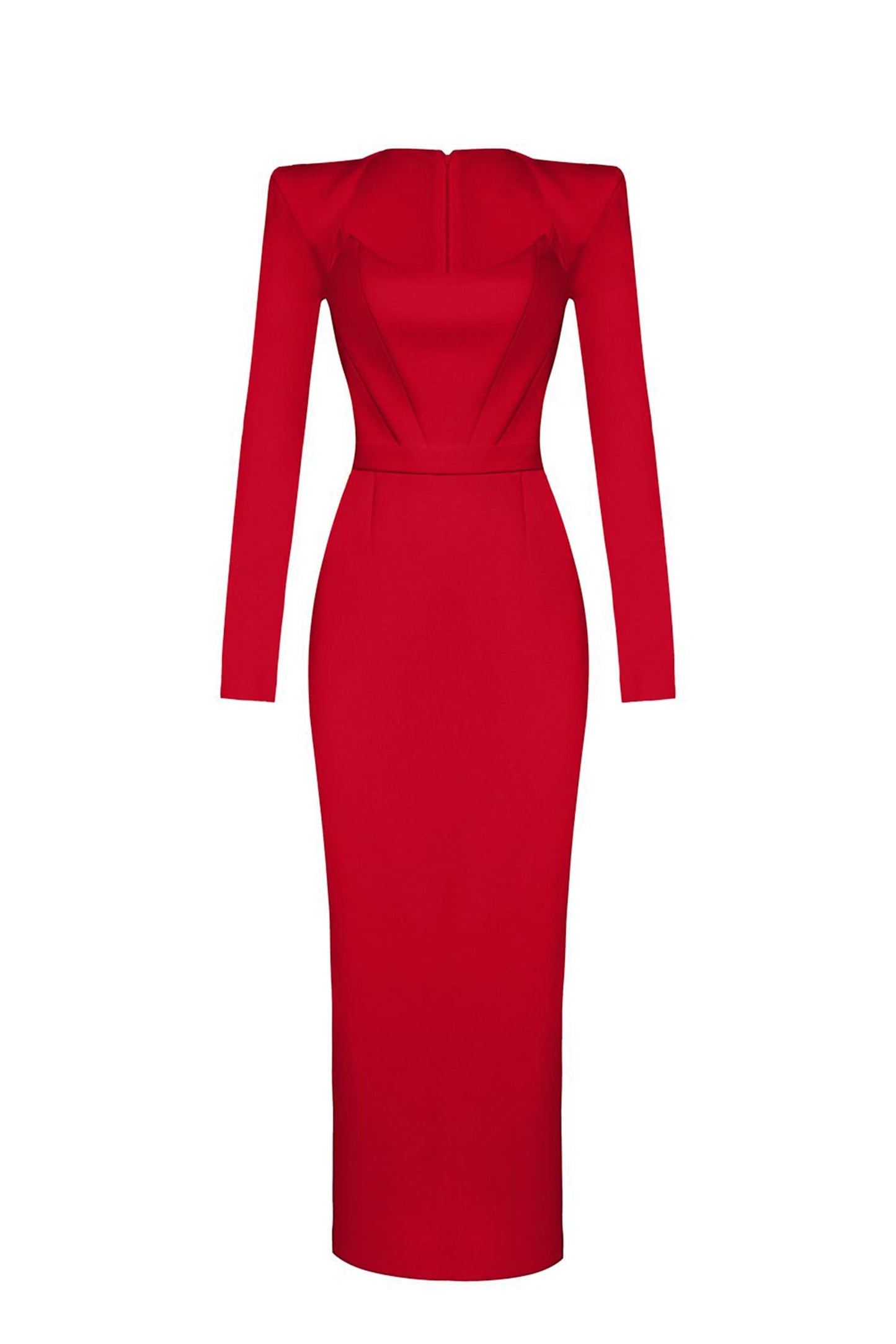 Jersey Long Sleeve Midi Dress