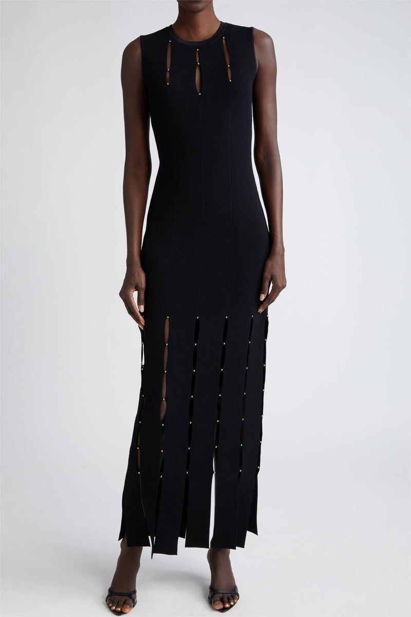 Knit Cut-out Sleeveless Midi Dress