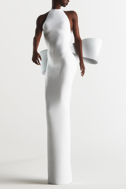 Bow Sleeveless Midi Dress