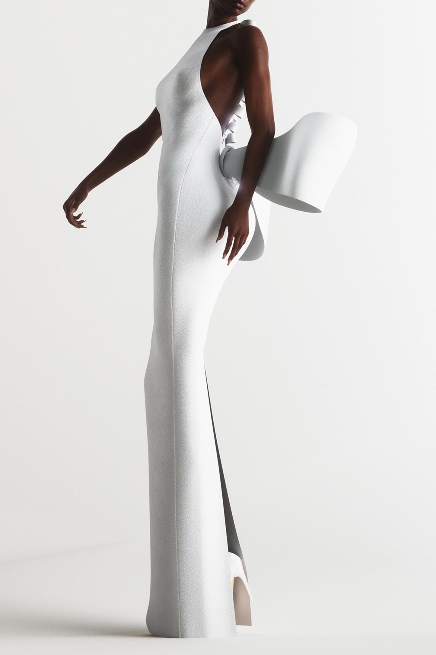 Bow Sleeveless Midi Dress