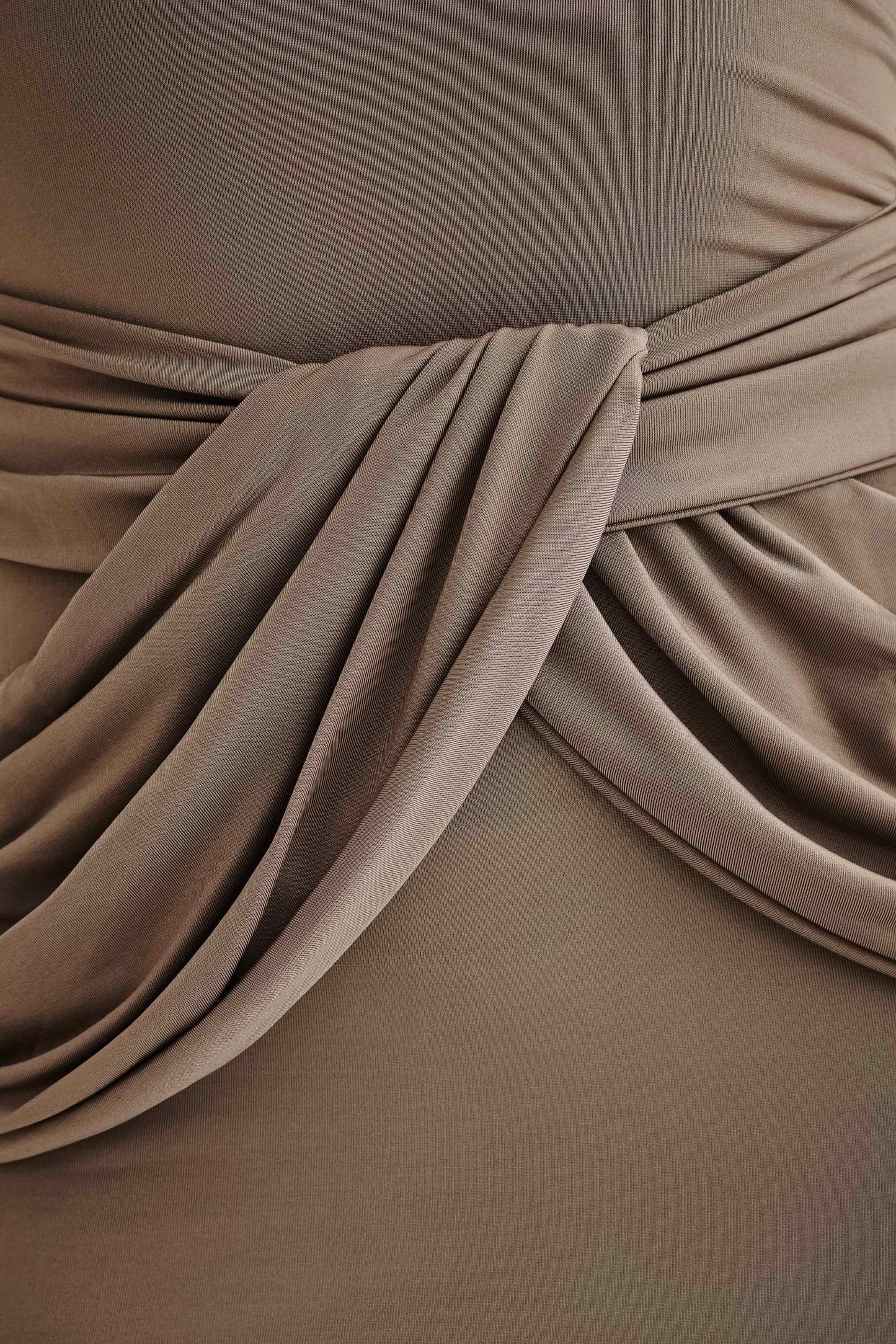 Jersey Knotted Midi Dress