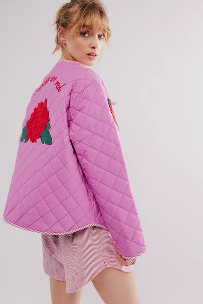 Quilted Embroidered Coat