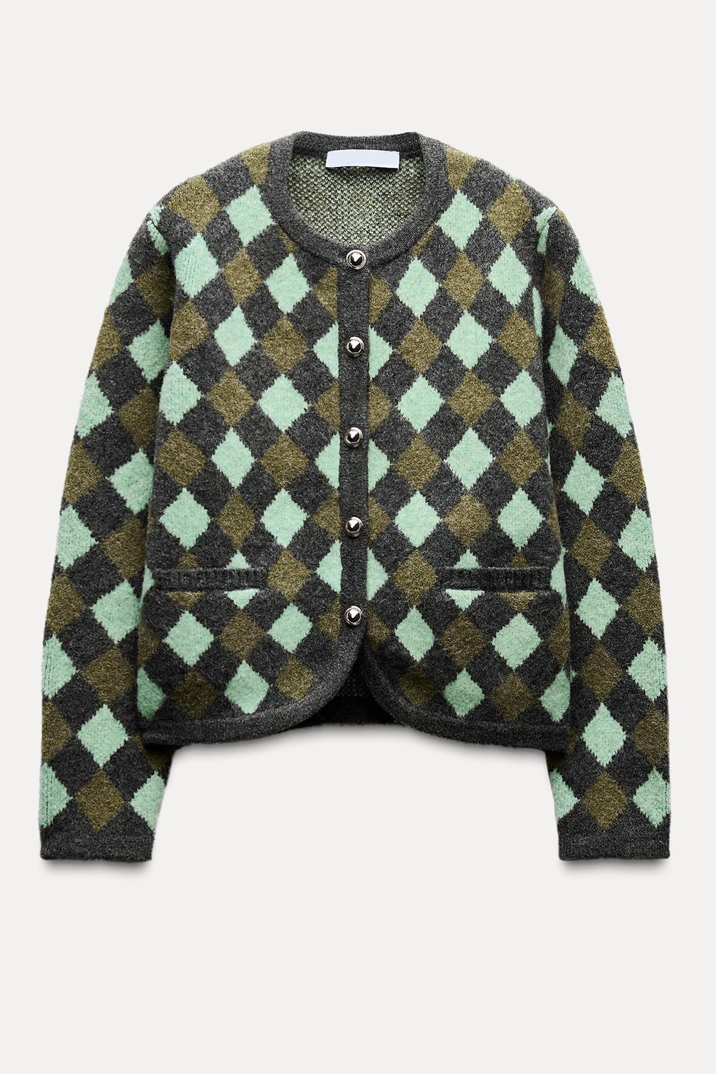 Diamond-type Lattice Long Sleeve Cardigan