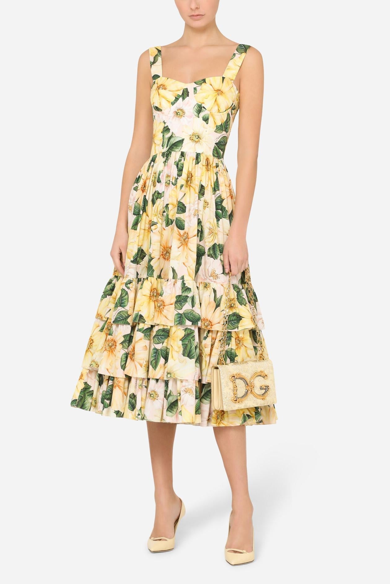 Sleeveless Sweetheart Neck Midi Dress