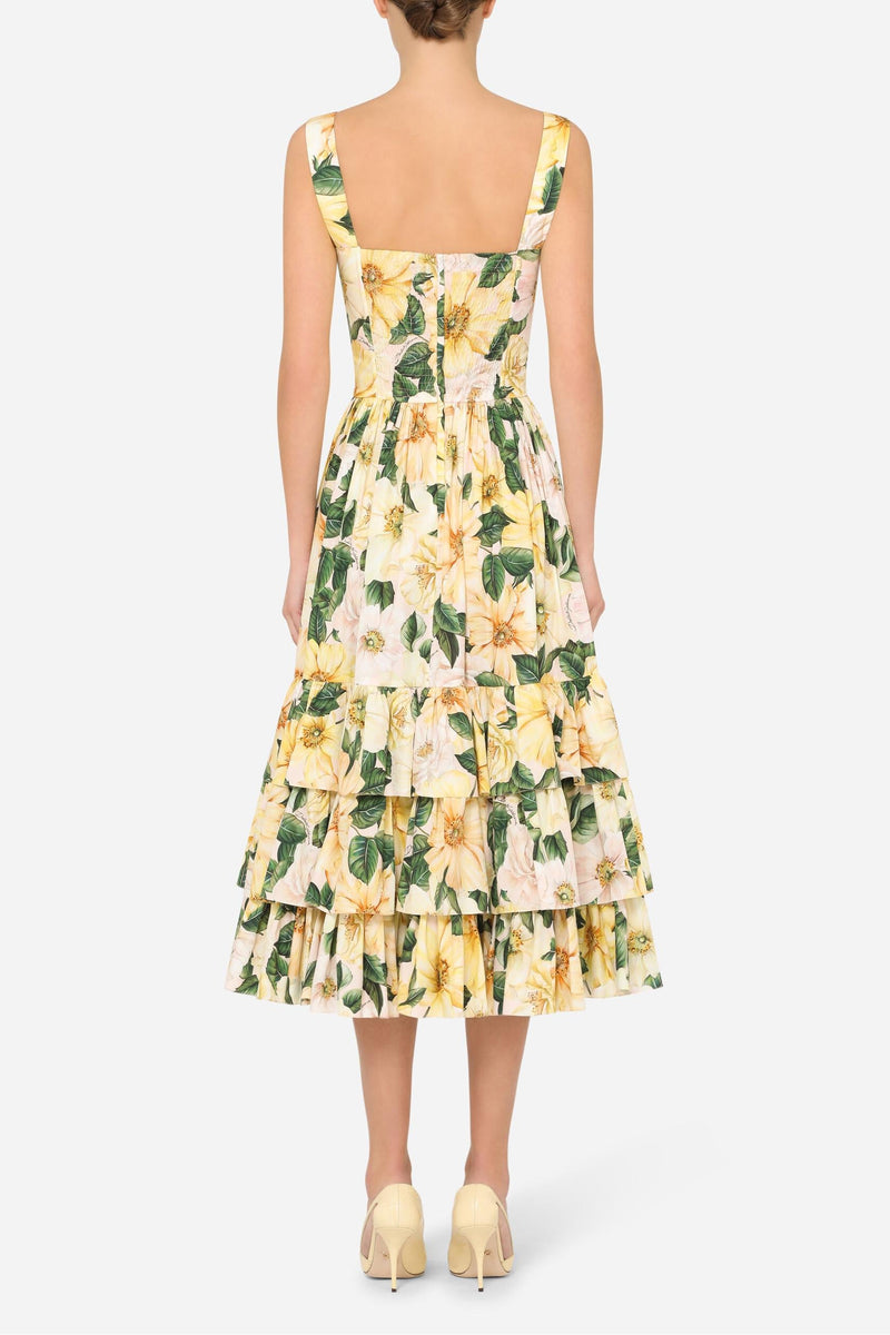 Sleeveless Sweetheart Neck Midi Dress