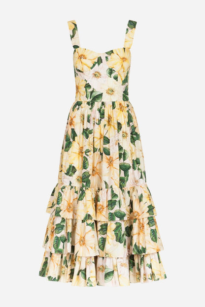 Sleeveless Sweetheart Neck Midi Dress