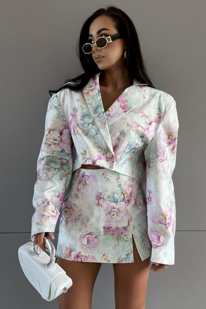 Long Sleeve Blazer ＆ Mid Waist Pants Set