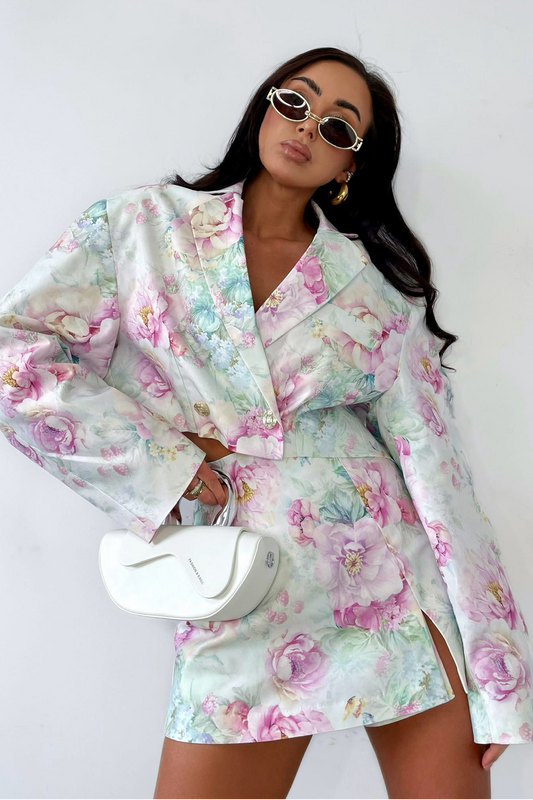 Long Sleeve Blazer ＆ Mid Waist Pants Set
