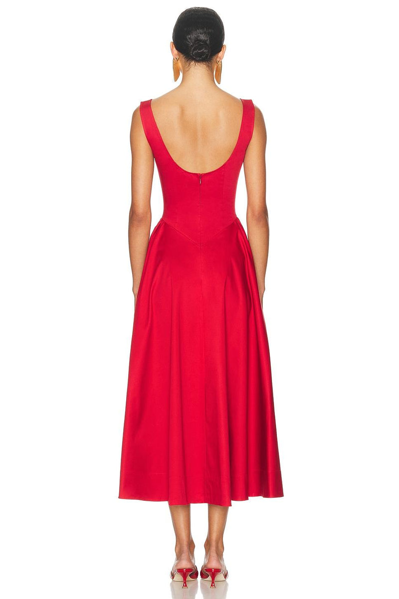 Sleeveless Pocket Midi Dress