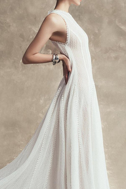 Lace Sleeveless Midi Dress