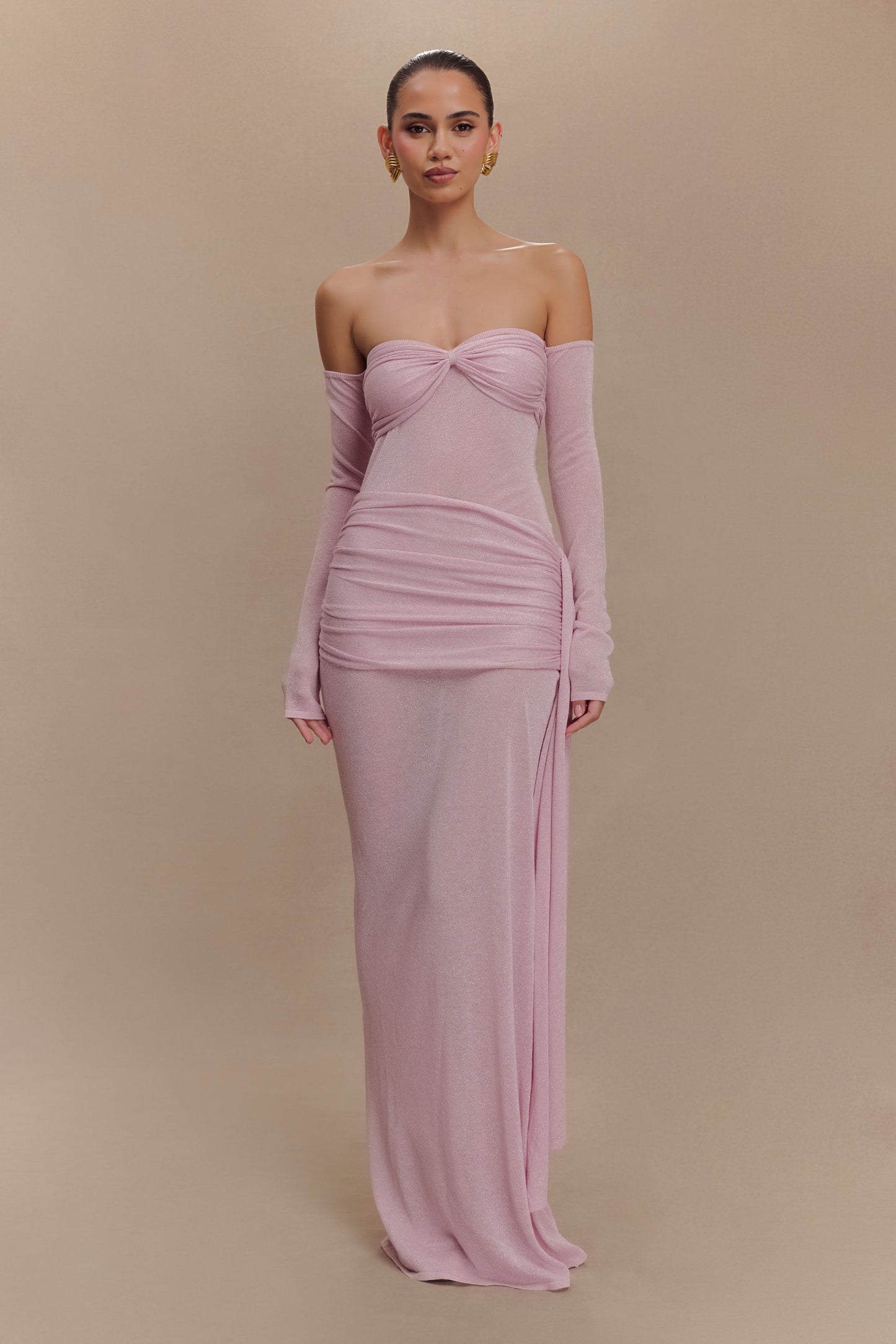 Off-shoulder Maxi Dress
