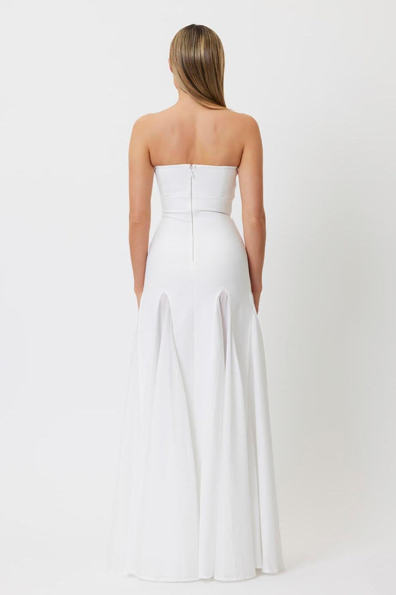 Off-shoulder Mesh Maxi Dress