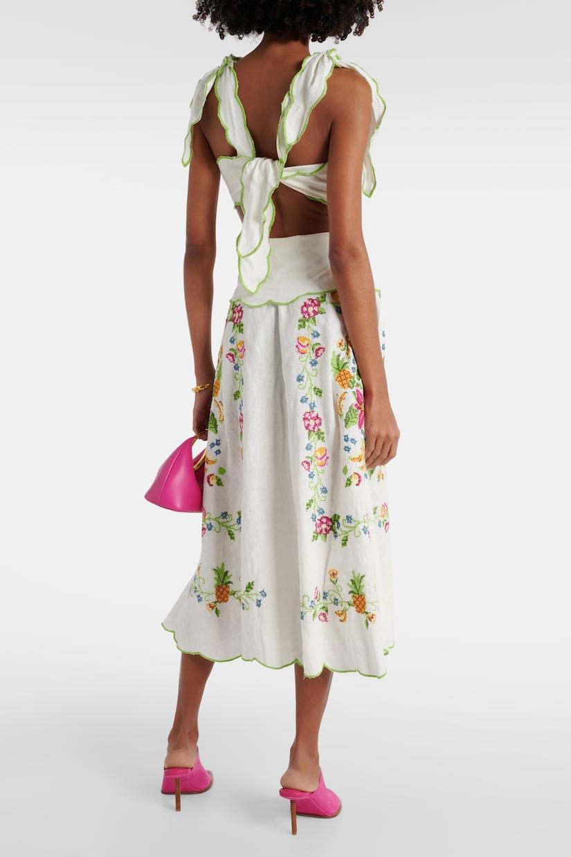 Cut-out Lace Up Midi Dress