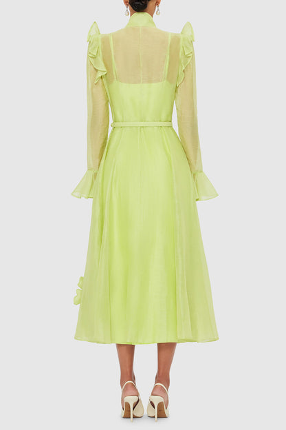 3d Frill Midi Dress