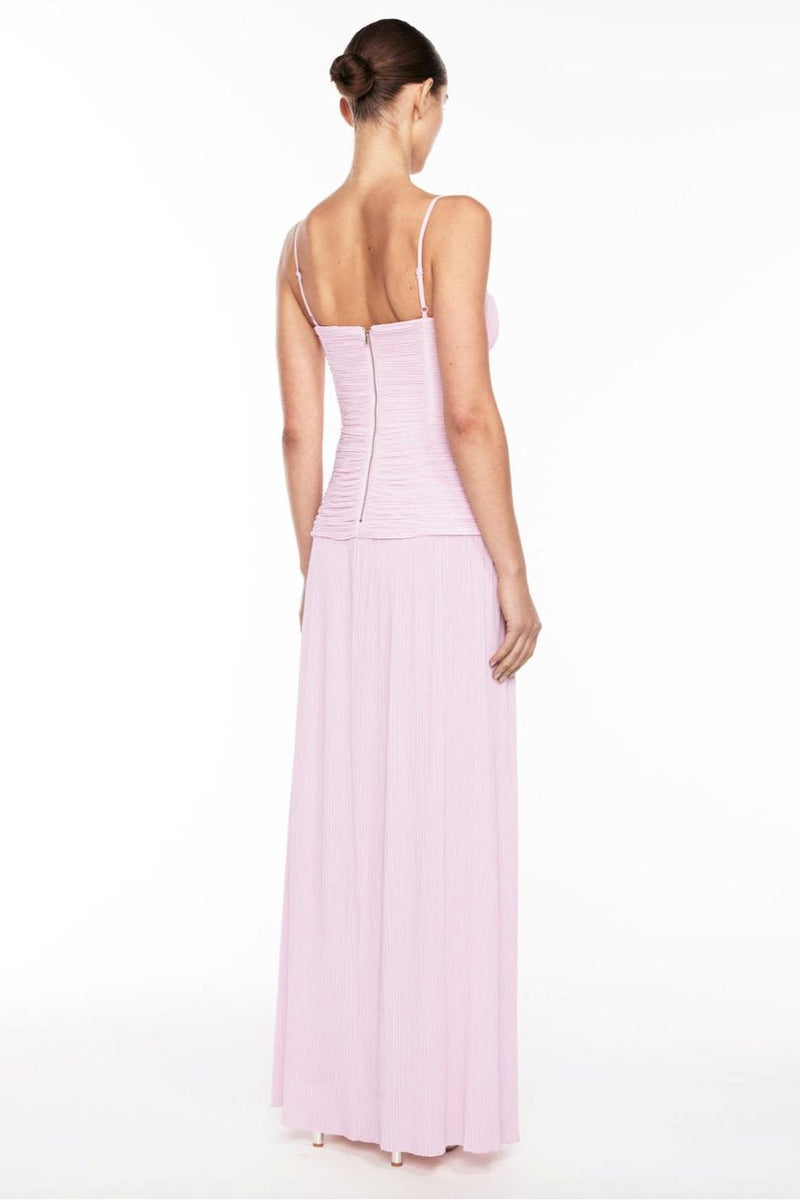 Pleated Sleeveless Maxi Dress