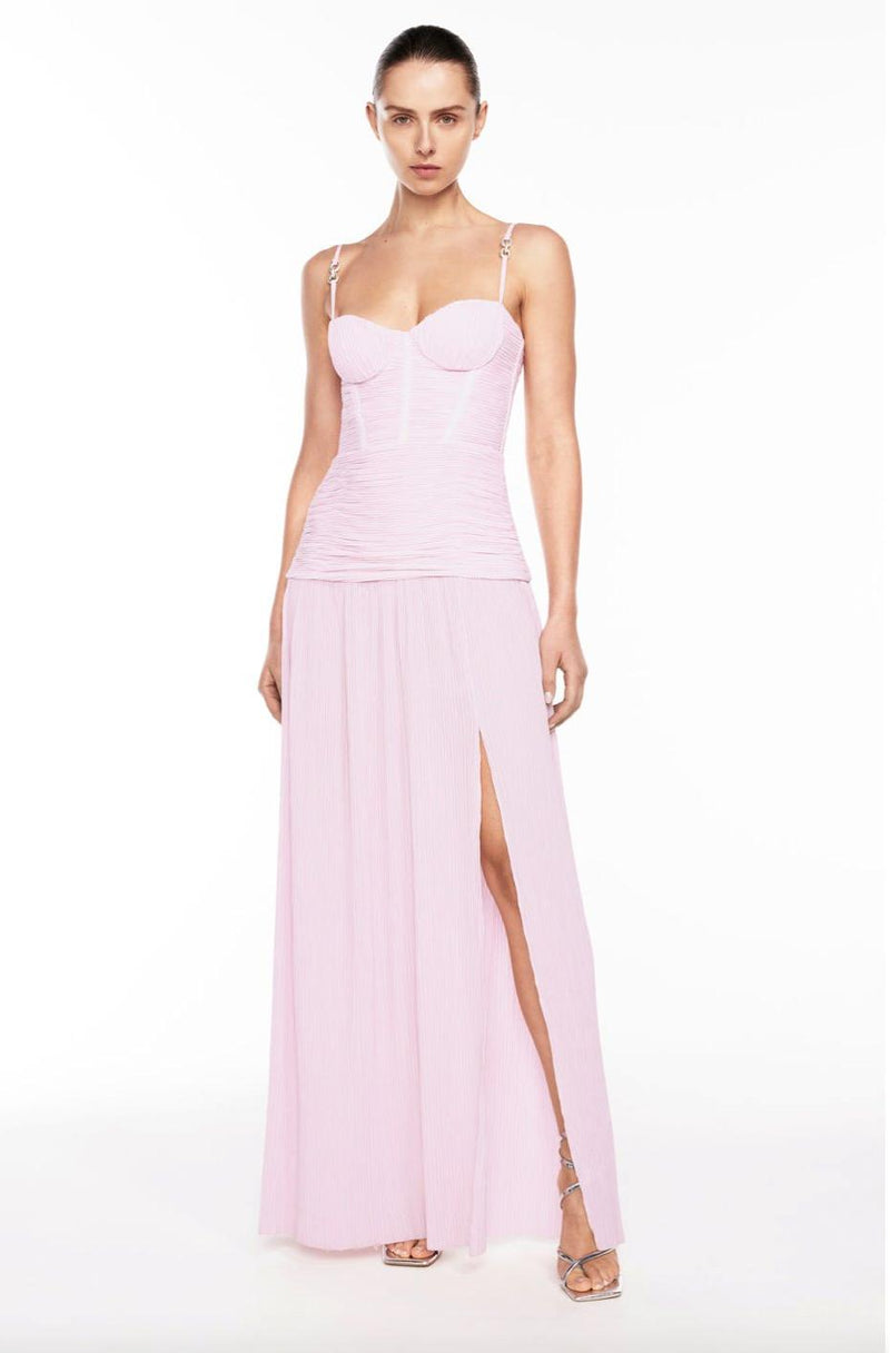 Pleated Sleeveless Maxi Dress