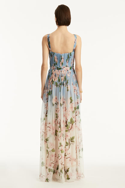 Gradient Color Sleeveless Maxi Dress