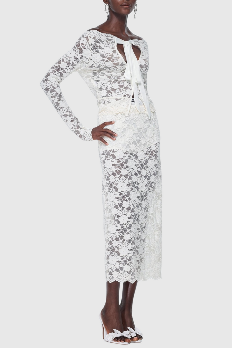Jamaun Lace Cutout Skirt Two Piece Set
