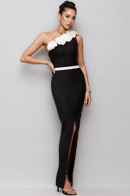 Sia Diagonal Shoulder Maxi Dress