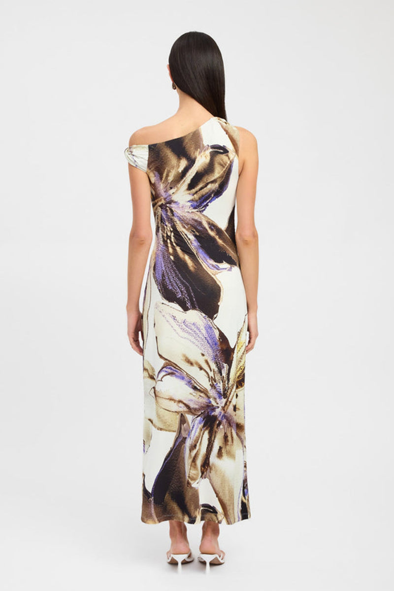 Virginia Asymmetrical Print Maxi Dress