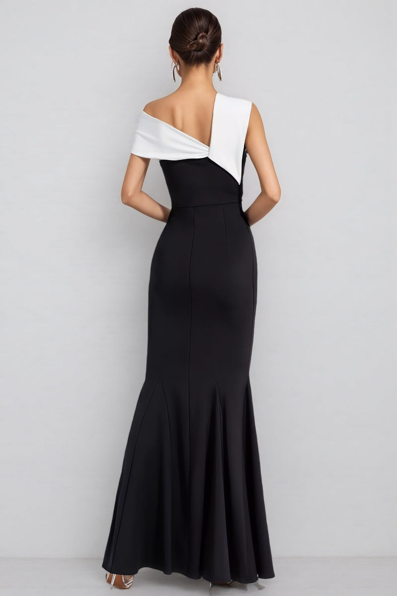 Zora Black Off-shoulder Mermaid Maxi Dress