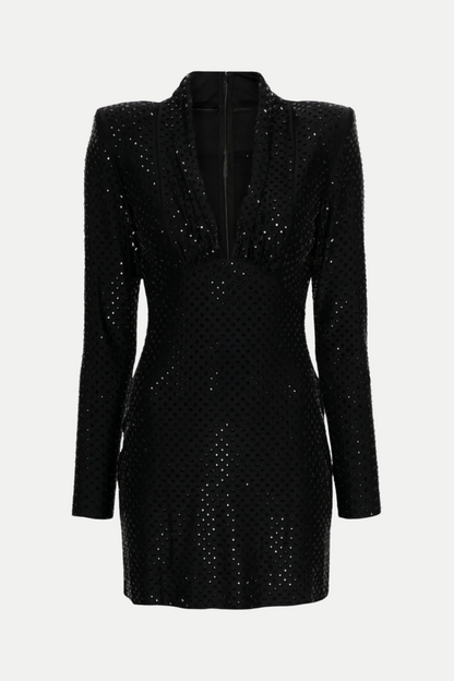 Kawhi Rhinestone Embellished Mini Dress