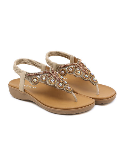 Siketu | V-strap Rhinestone Sandal