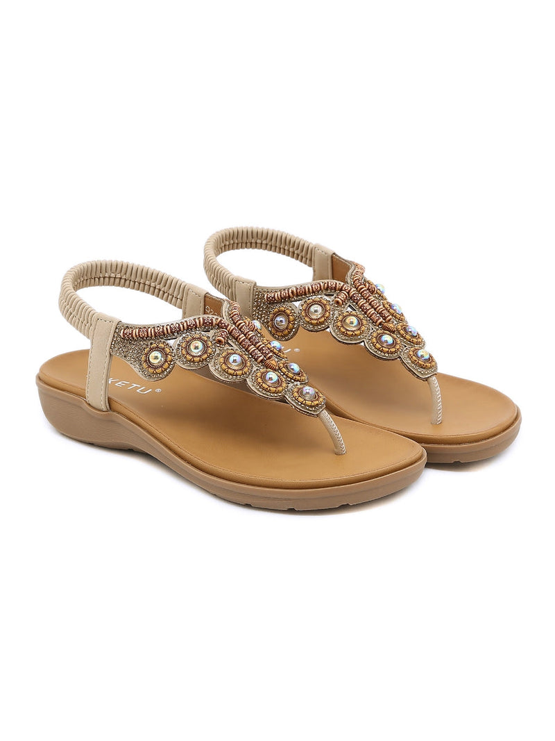Siketu | V-strap Rhinestone Sandal