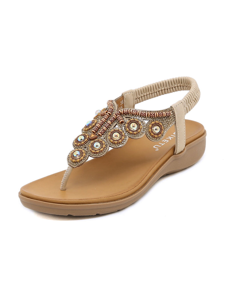 Siketu | V-strap Rhinestone Sandal