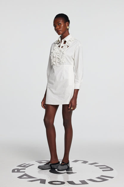 Kira Cutout Flower Long Sleeves Mini Dress