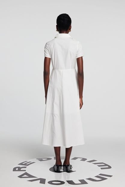 Kira Cutout Flower Short Sleeves Maxi Dress
