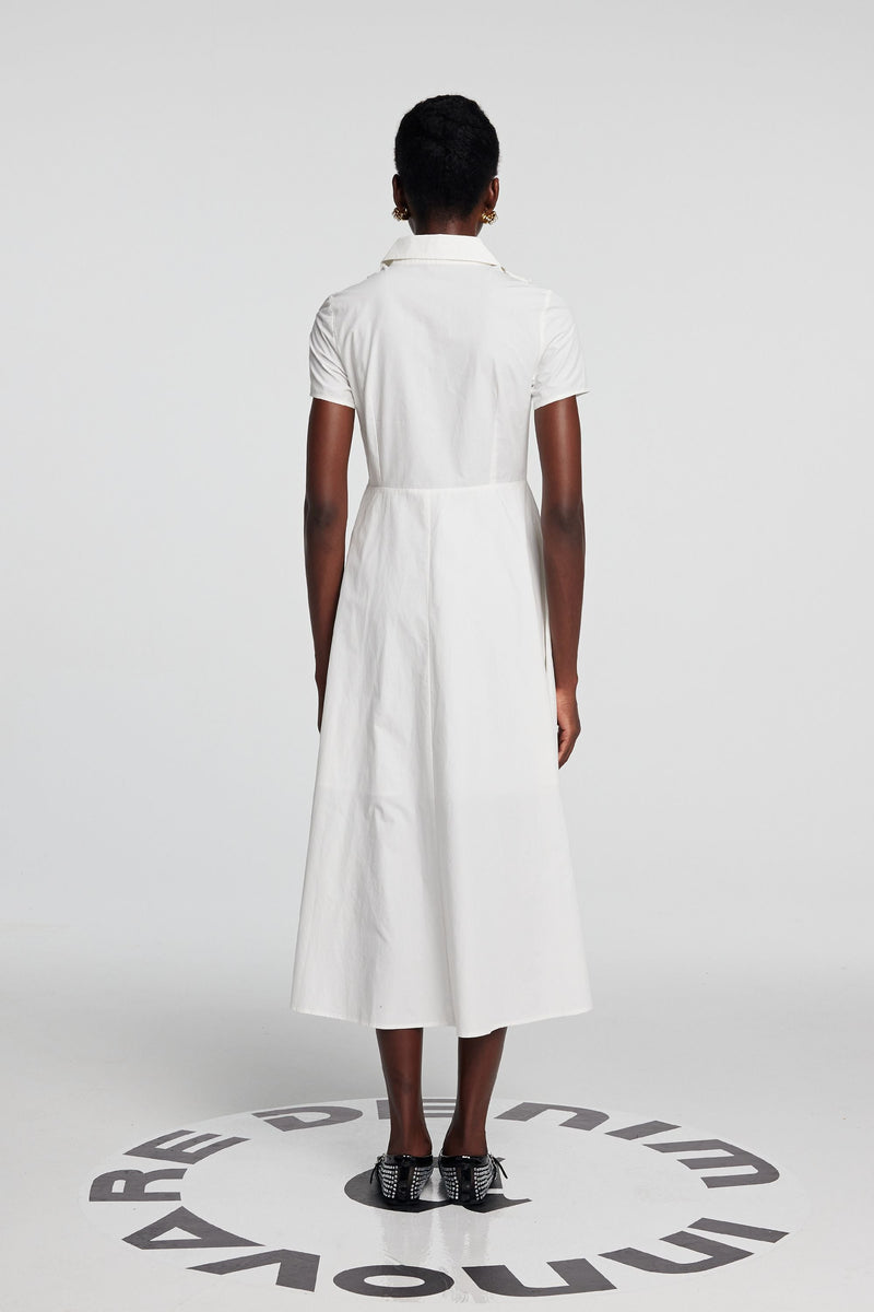 Kira Cutout Flower Short Sleeves Maxi Dress