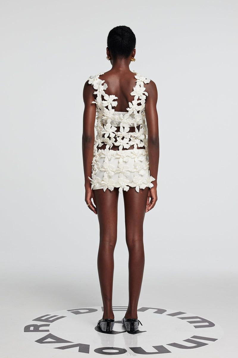 Kira Flower Cutout Sleeveless Mini Dress