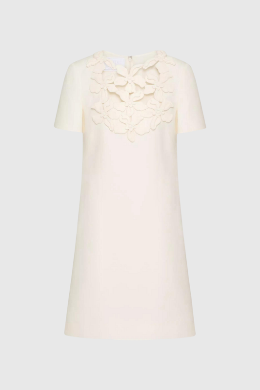 Kira Short Sleeves Flower Mini Dress