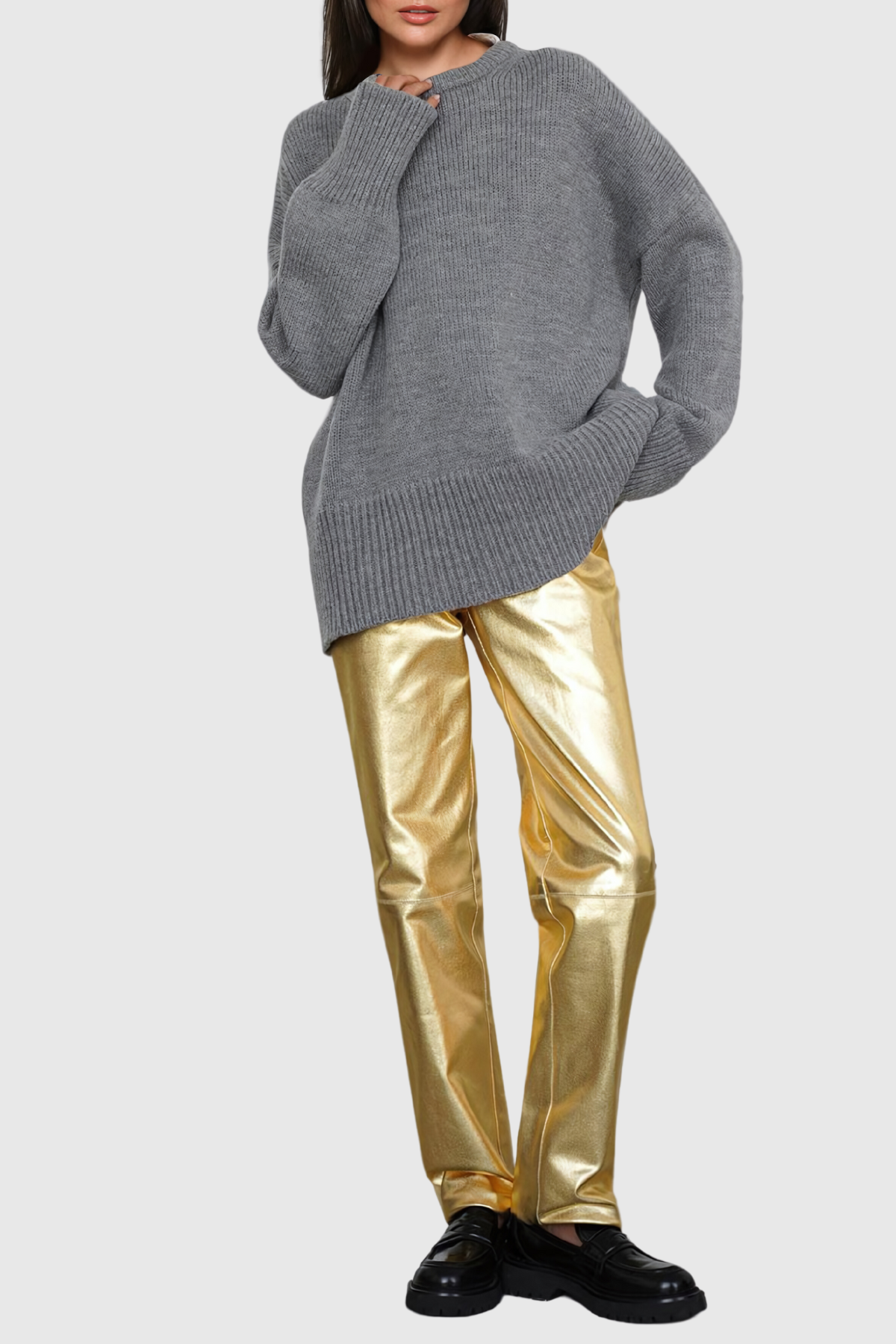 Kshiti Metallic Pants in Gold