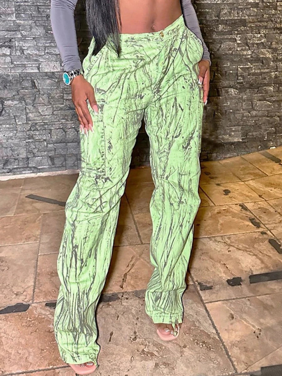 Loose-fit Camo Cargo Sweatpants